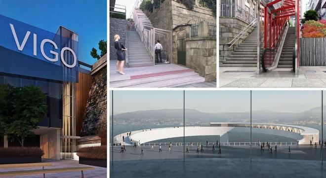 ¿Cómo serán y dónde estarán los nuevos ascensores, escaleras y rampas mecánicas de Vigo?