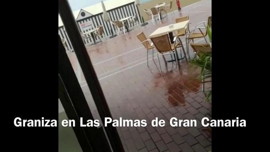 Graniza en Las Palmas de Gran Canaria