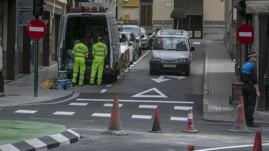 Primer día de cambios de sentido en el centro sin incidentes