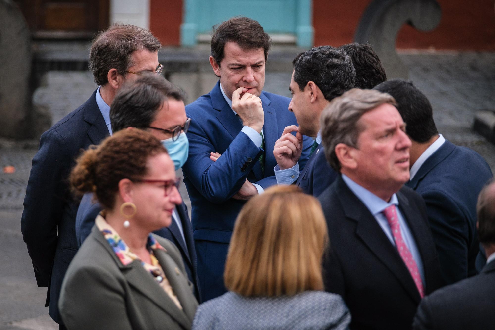 Visita del Rey y los presidentes de las comunidades a La Palma al acto de homenaje a los palmeros