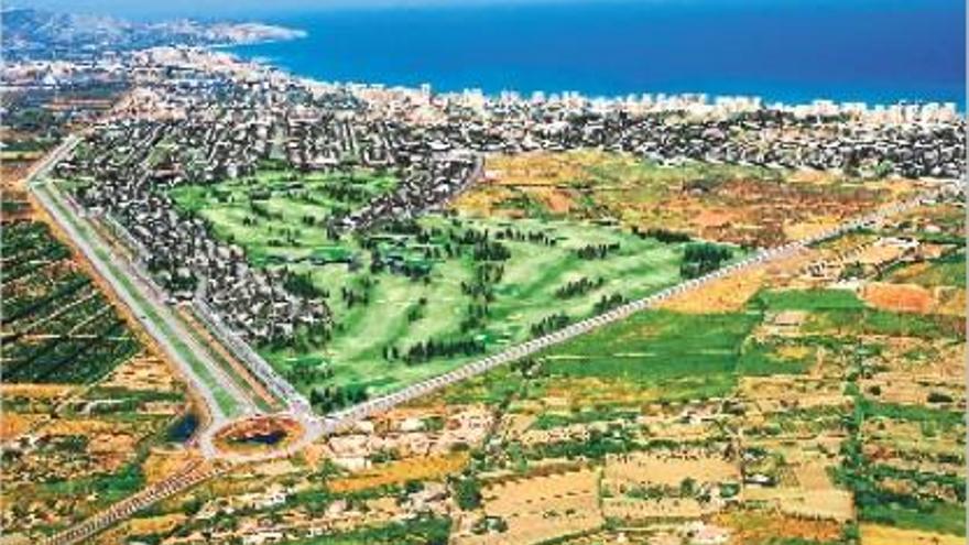 Figuración del PAI Benicàssim Golf que se proyectaba en la Plana Alta desde 1999.