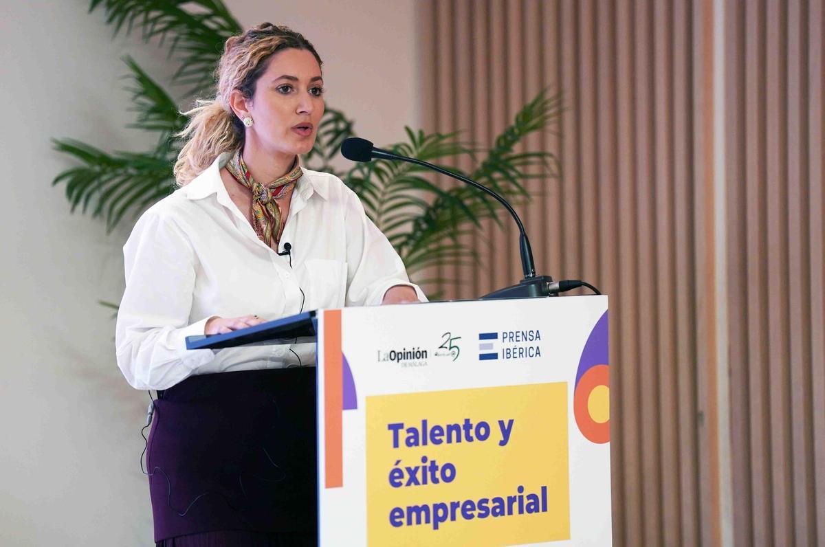 Momento de la intervención de María del Carmen Márquez, diputada provincial de Empleo y Formación de la Diputación de Málaga