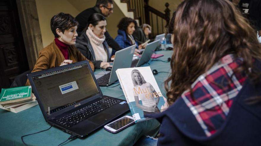 Participantes en el Wikimaratón.