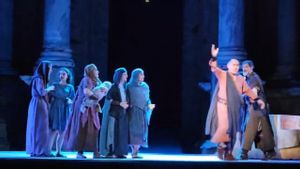 Teatro de Mérida: una escena de Numancia