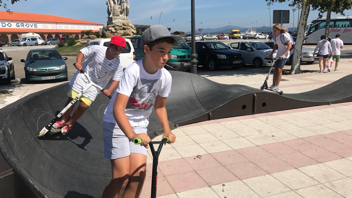 Imagen de archivo de una de las actividades desplegadas en el desaparecido &quot;O Grove Jam Fest&quot;, cuando la villa aún no disponía de su propia pista de skate.