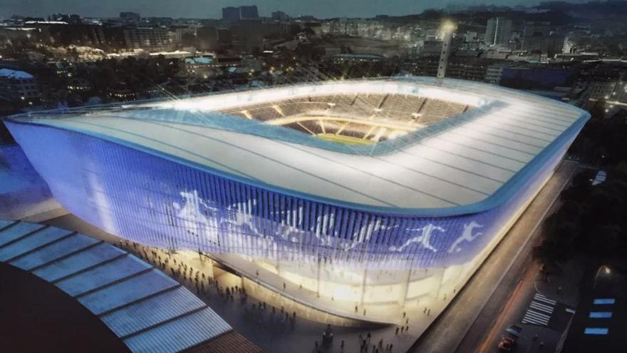 Recreación virtual del nuevo diseño del estadio de Riazor.