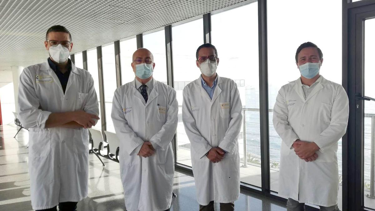 Members of the General and Digestive Surgery Service of the Insular Hospital. Members of the General and Digestive Surgery Service of the Insular Hospital.