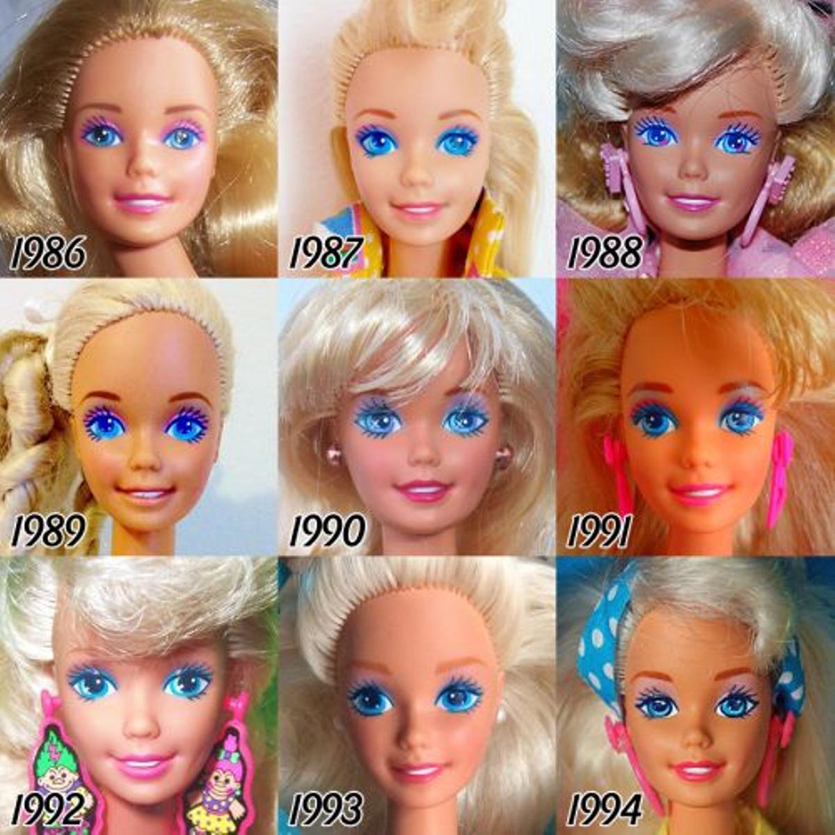 La evolución de Barbie desde 1986 a 1994