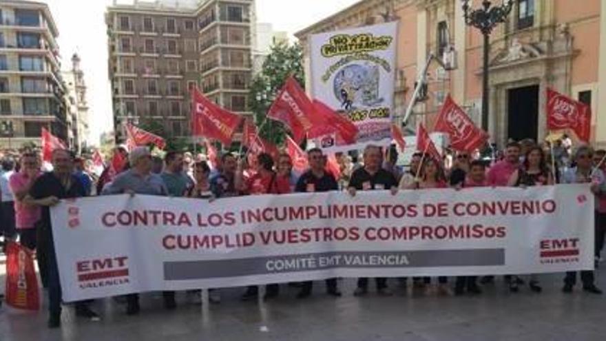 Protesta de la EMT por las jubilaciones