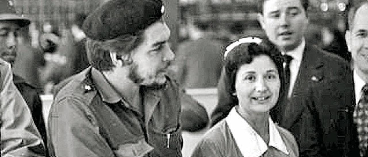 El Che Guevara en la cafetería California en la Gran Vía de Madrid.