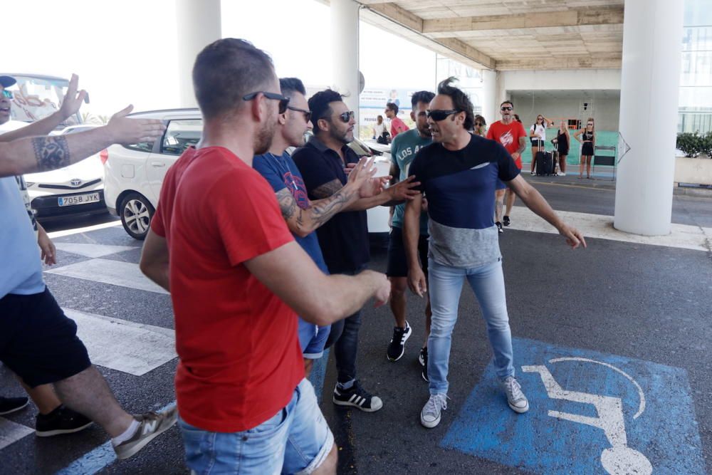 Protesta de los taxistas en Palma y en el aeropuerto