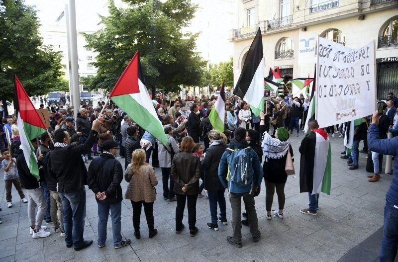 Numerosa manifestación de apoyo a la causa palestina