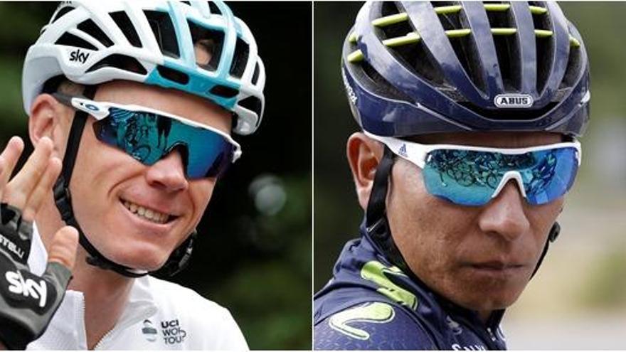 Chris Froome y Nairo Quintana en el Tour de Francia 2017.