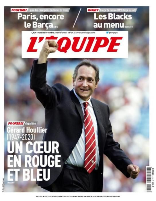 Portada L'ÉQUIPE martes 15 diciembre 2020