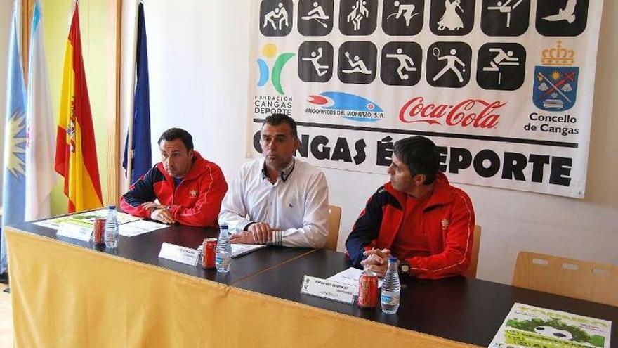 Sito Fernández, Francisco Soliño y Fernando Quinteiro, en la presentación del evento.