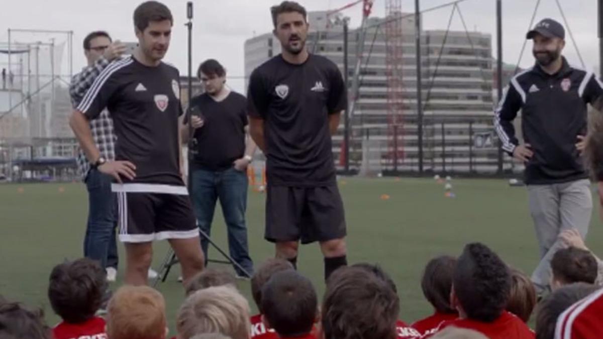 David Villa, en su academia