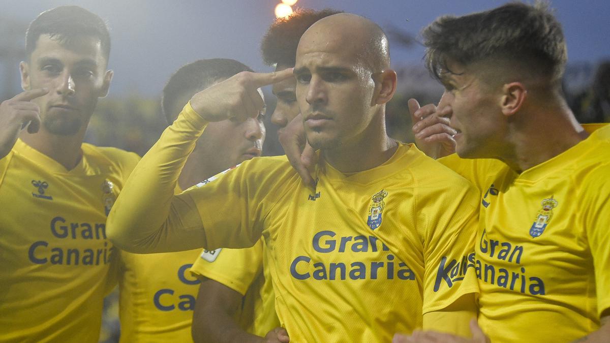 El gesto de Sandro tras anotar el 1-0, ayer, en el Gran Canaria.