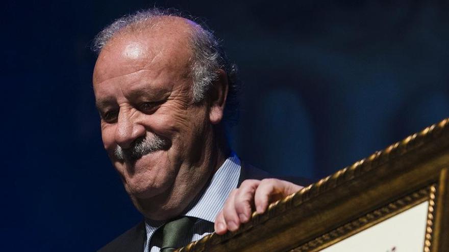 El seleccionador nacional de fútbol, Vicente del Bosque, ha recibido el reconocimiento de Hijo Adoptivo de la Provincia hoy en Málaga.