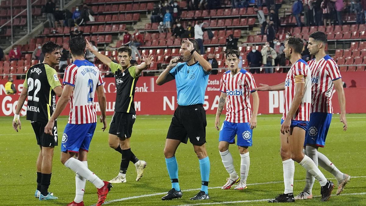 Trujillo Suárez, en acció a l&#039;estadi de Montilivi.