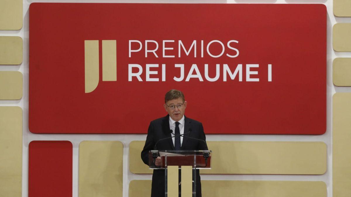 Ximo Puig en la entrega de los Premios Jaume I, hoy.