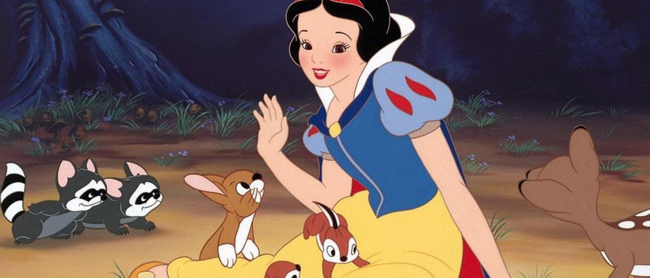 Blancanieves, en la clásica película de Disney (1937).