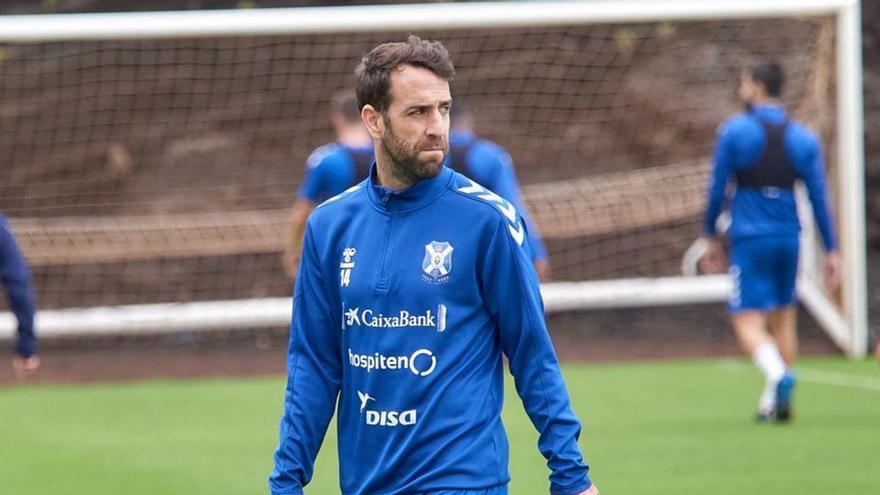 Carlos Ruiz, en el entrenamiento de ayer