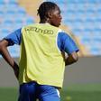 Pepe Traoré se desmarca durante un entrenamiento con el primer equipo, en el José Rico Pérez.