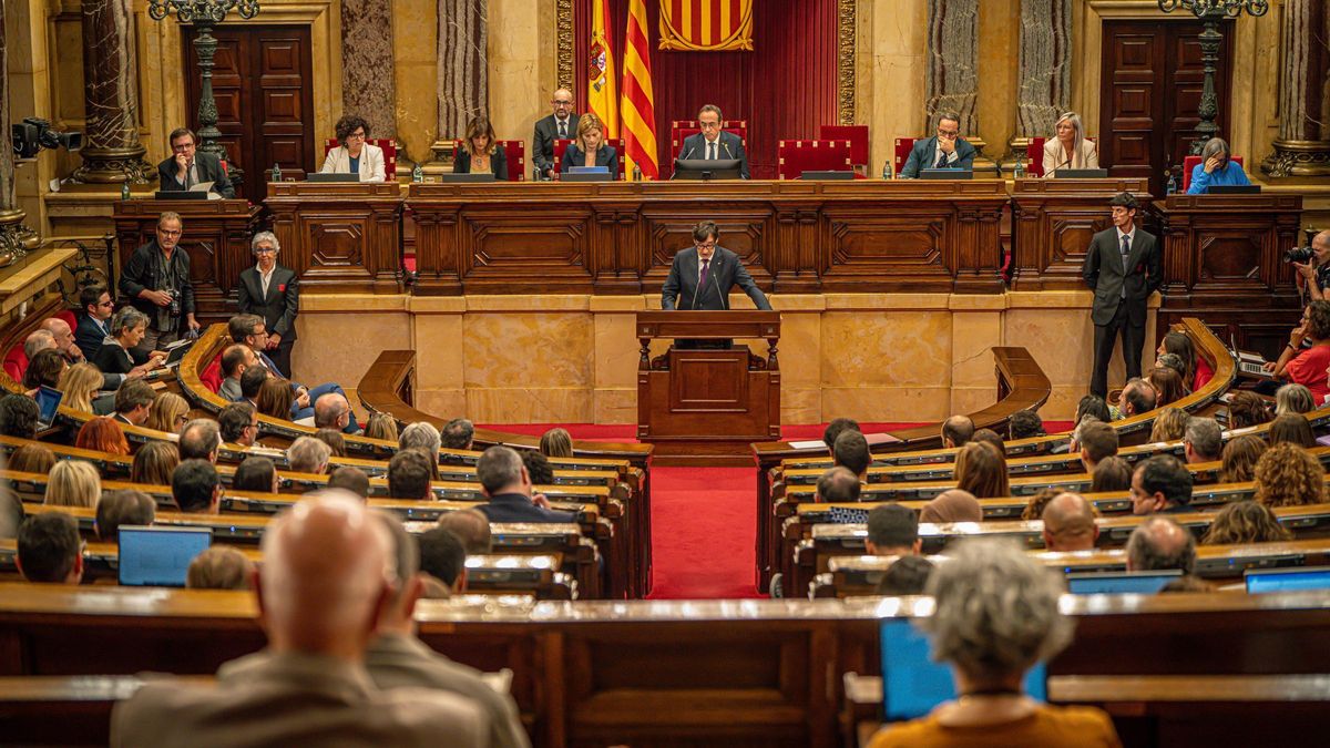 Imagen de archivo de un pleno reciente del Parlament.