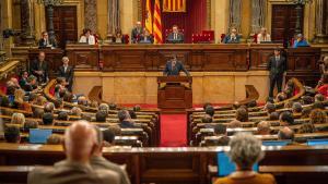 Imagen de archivo de un pleno reciente del Parlament.