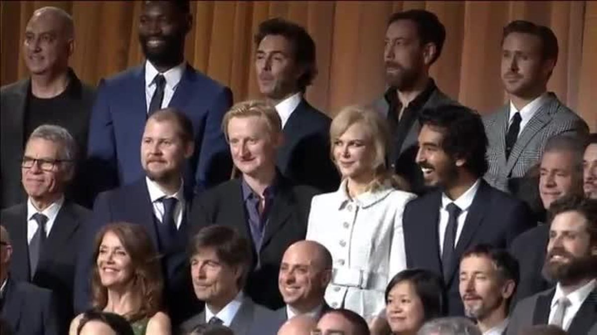 Els nominats als Oscars en el tradicional dinar que celebra l’Acadèmia abans de la gala de cada any. 