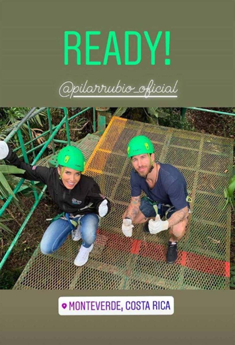 Sergio Ramos y Pilar Rubio durante su luna de miel en Costa Rica