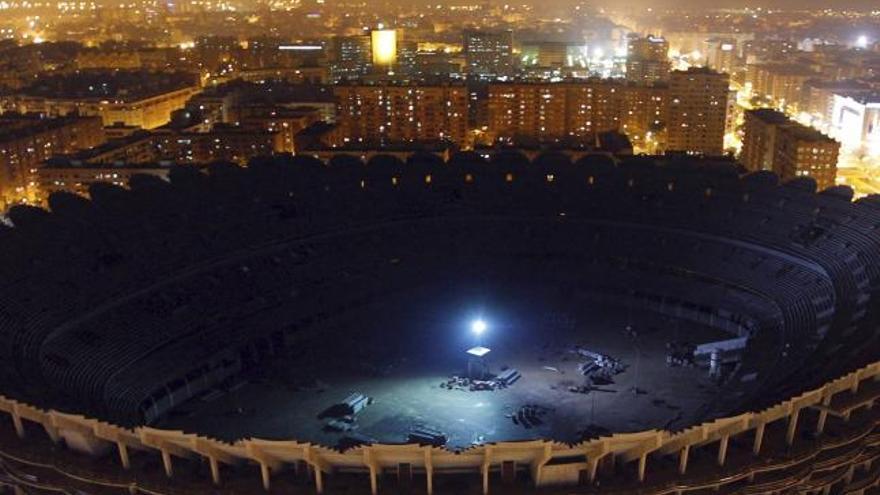 Las obras del nuevo estadio de Mestalla.