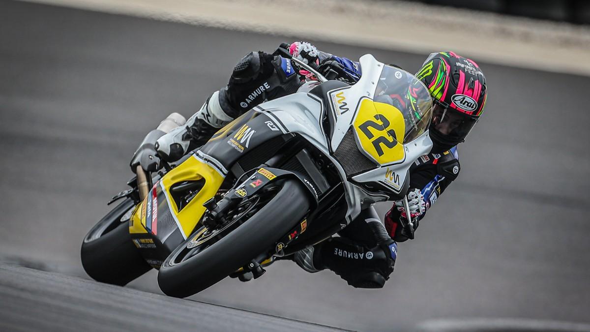 Ana Carrasco, durante el primer día de test de pretemporada del Mundial femenino de velocidad