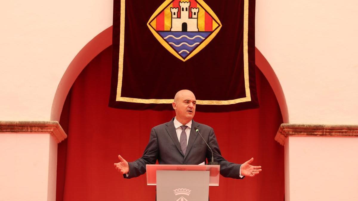 El presidente del Consell de Ibiza, Vicent Marí, durante su discurso.