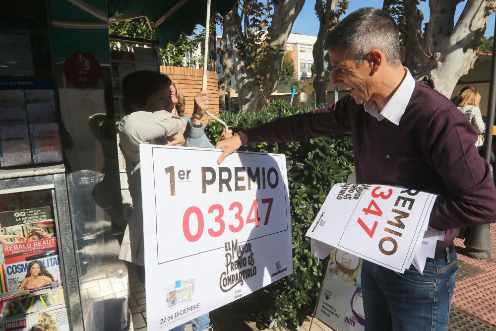 Los premiados en la Lotería de Navidad en Málaga