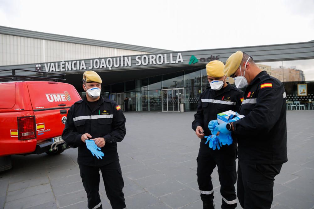 La UME se despliega en València por el coronavirus