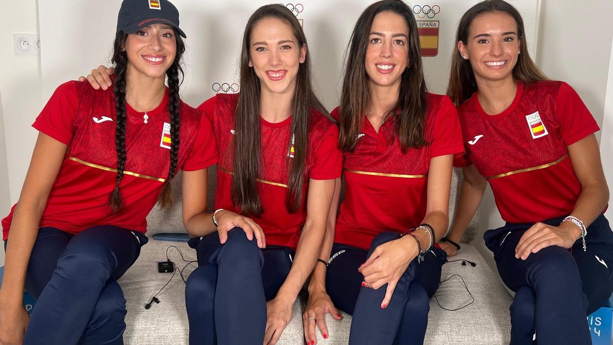 Alba Bausita (izquierda) e Inés Bergua (derecha) en la rueda de prensa del Comité Olímpico Español.