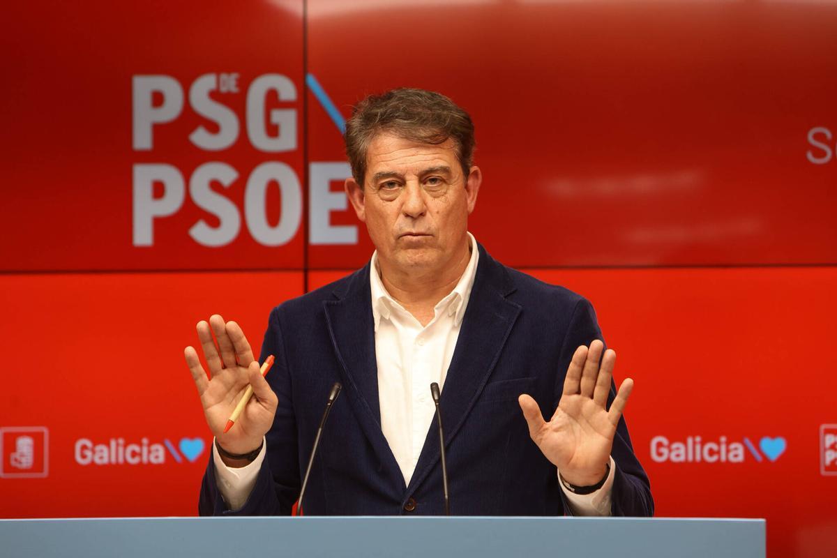 José Ramón Gómez Besteiro, en la rueda de prensa ofrecida en la tarde de este viernes por el caso Tomé.