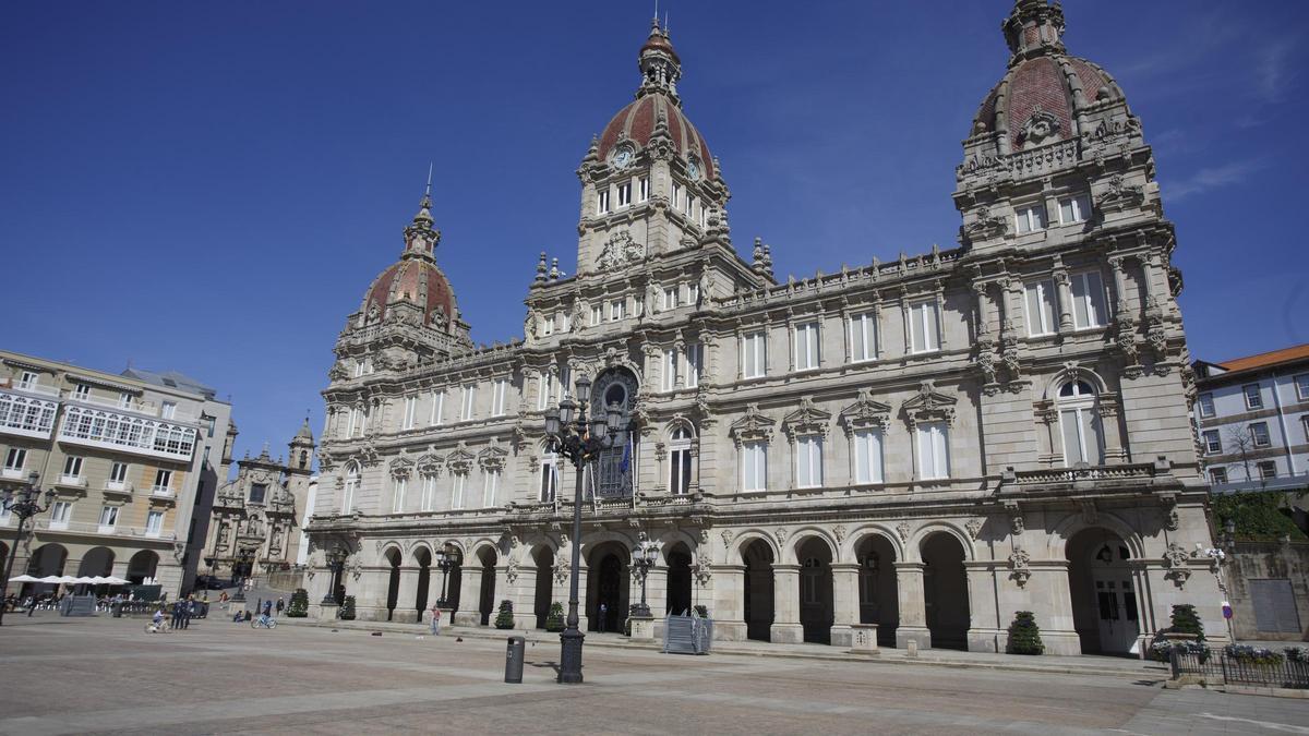 Fachada del ayuntamiento de A Coruña.
