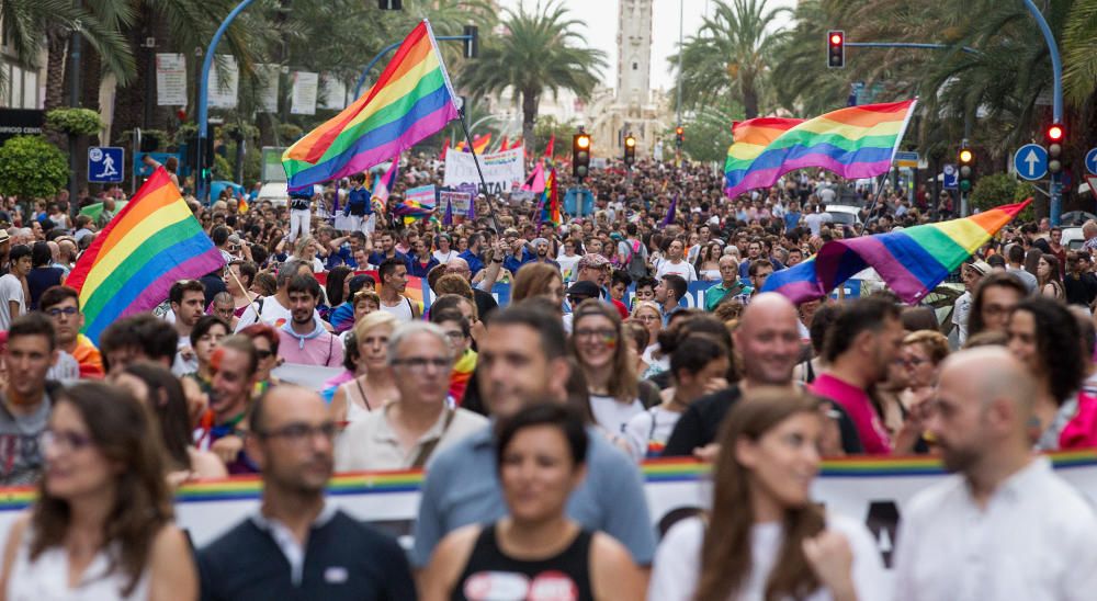 Alicante ondea la bandera del Orgullo LGTBI