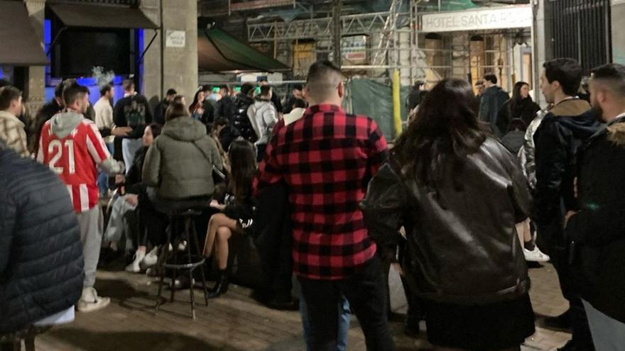 La plaza Monte de Piedadad el 17 de febrero, poco después de la pelea.