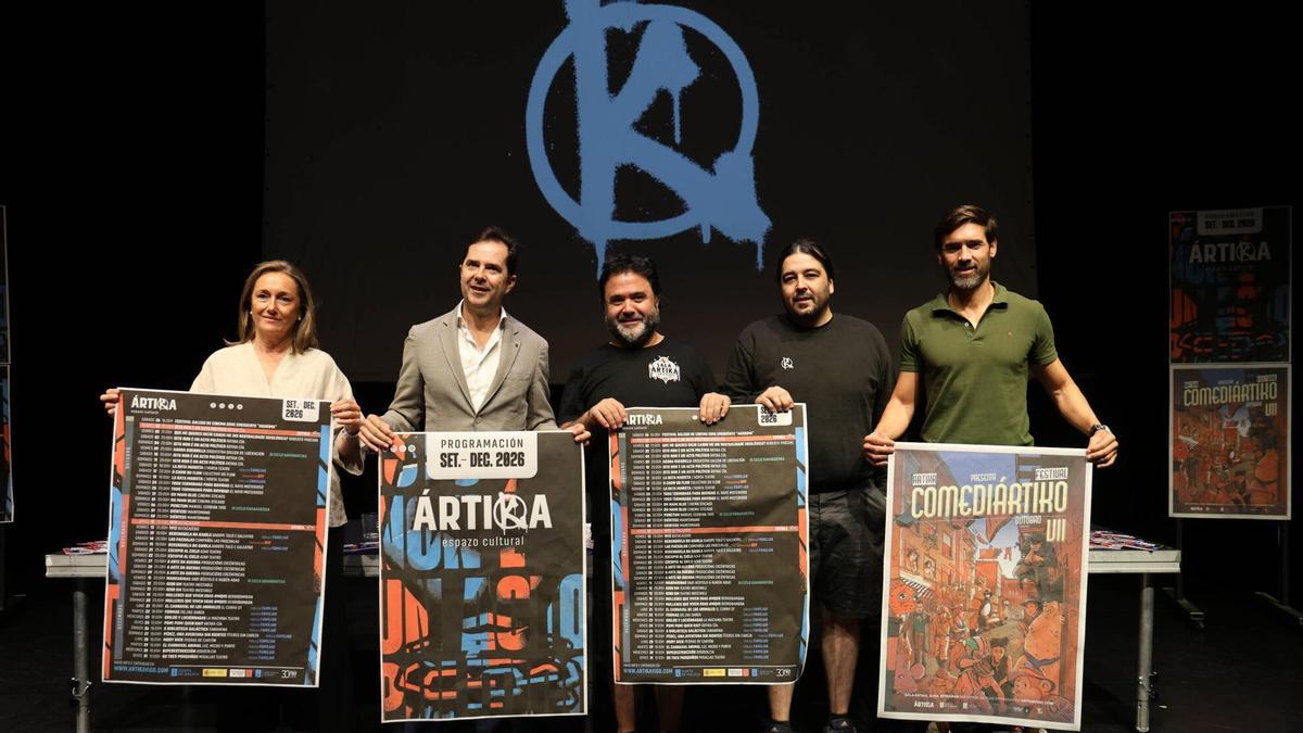 De esquerda a dereita, Luisa Sánchez, Jacobo Sutil, Marcos Alonso, Anxo Fernández e Gorka Gómez.