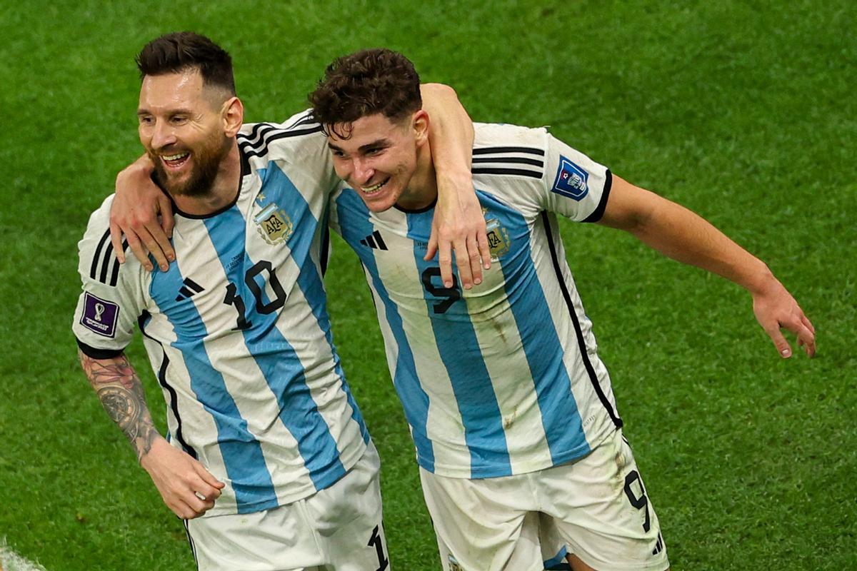 Así celebraron Messi y Argentina el pase a la final Así celebraron Messi y Argentina el pase a la final