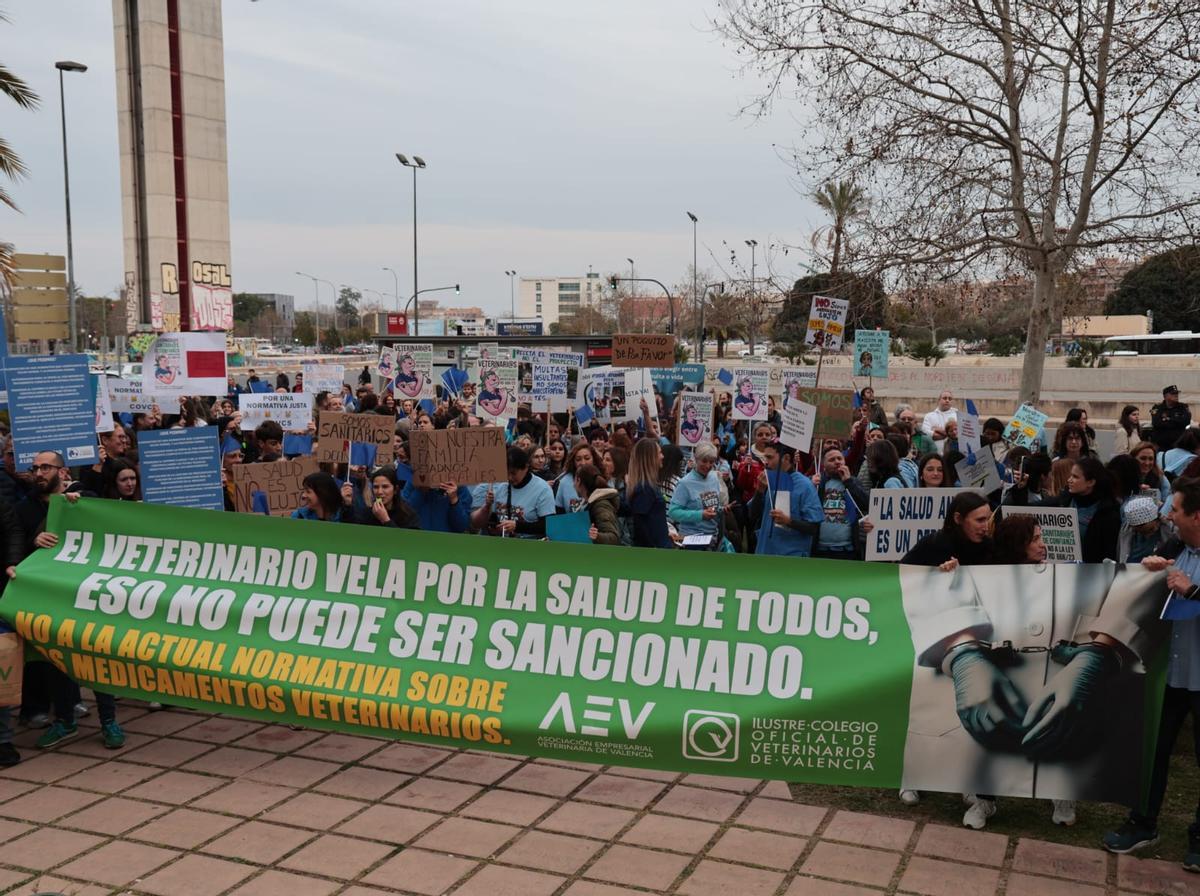 Los veterinarios se manifiestan contra la nueva regulación del medicamento.