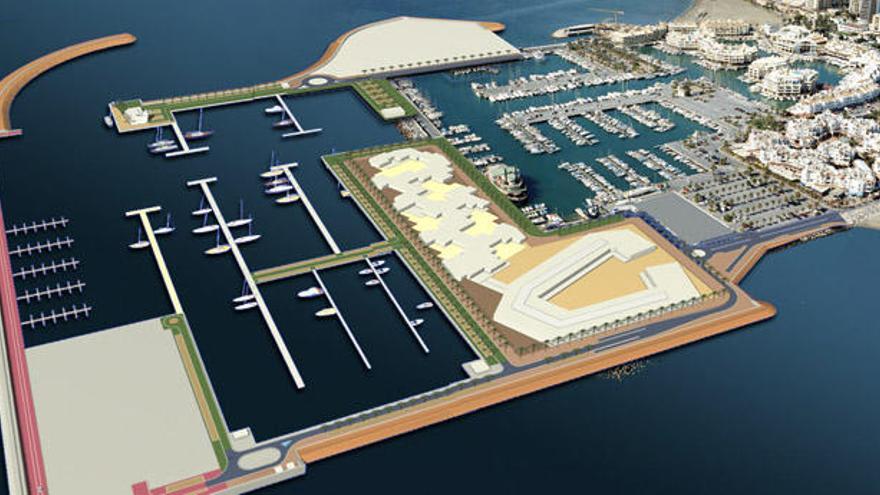 Infografía del proyecto del Ayuntamiento para ampliar Puerto Marina.