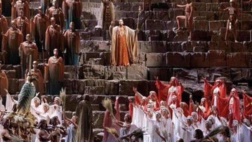 Una escena de la ópera Aida.