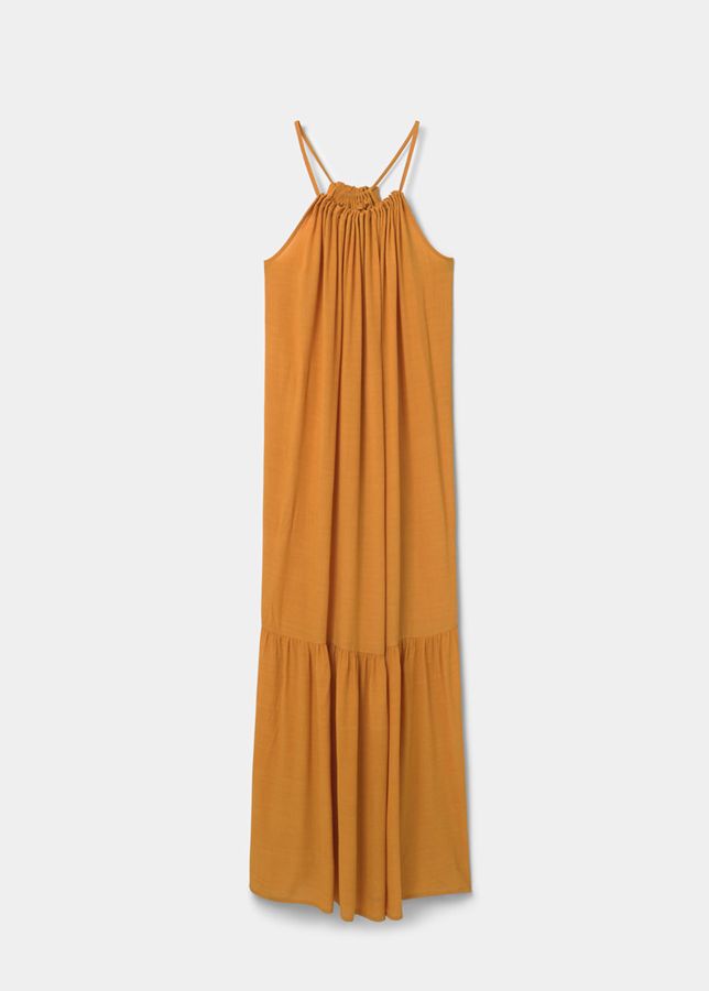 Vestido largo fluido, Violeta by Mango