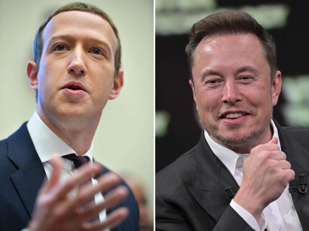 Mark Zuckerberg (izquierda) y Elon Musk (derecha) se han retado a una pelea en Las Vegas. Mark Zuckerberg (izquierda) y Elon Musk (derecha) se han retado a una pelea en Las Vegas.