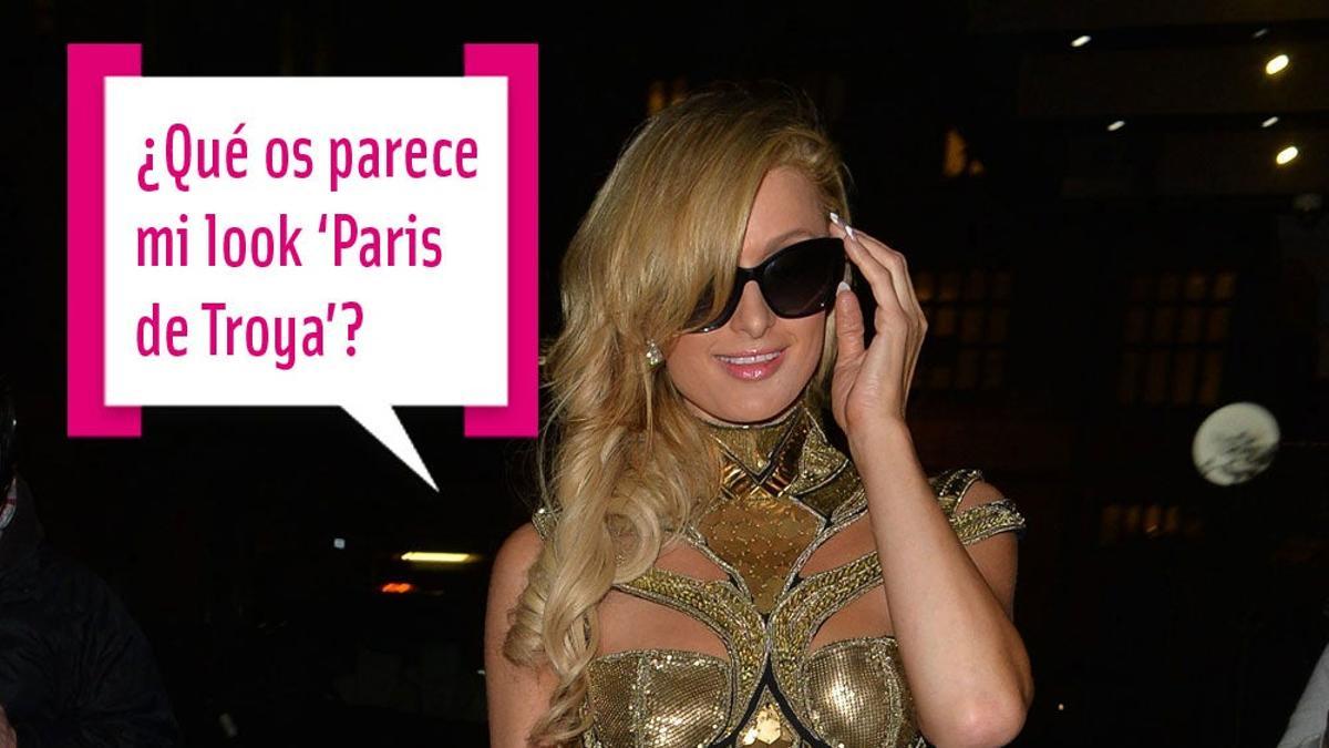 Paris Hilton hace honor a su nombre y se pone un look troyano