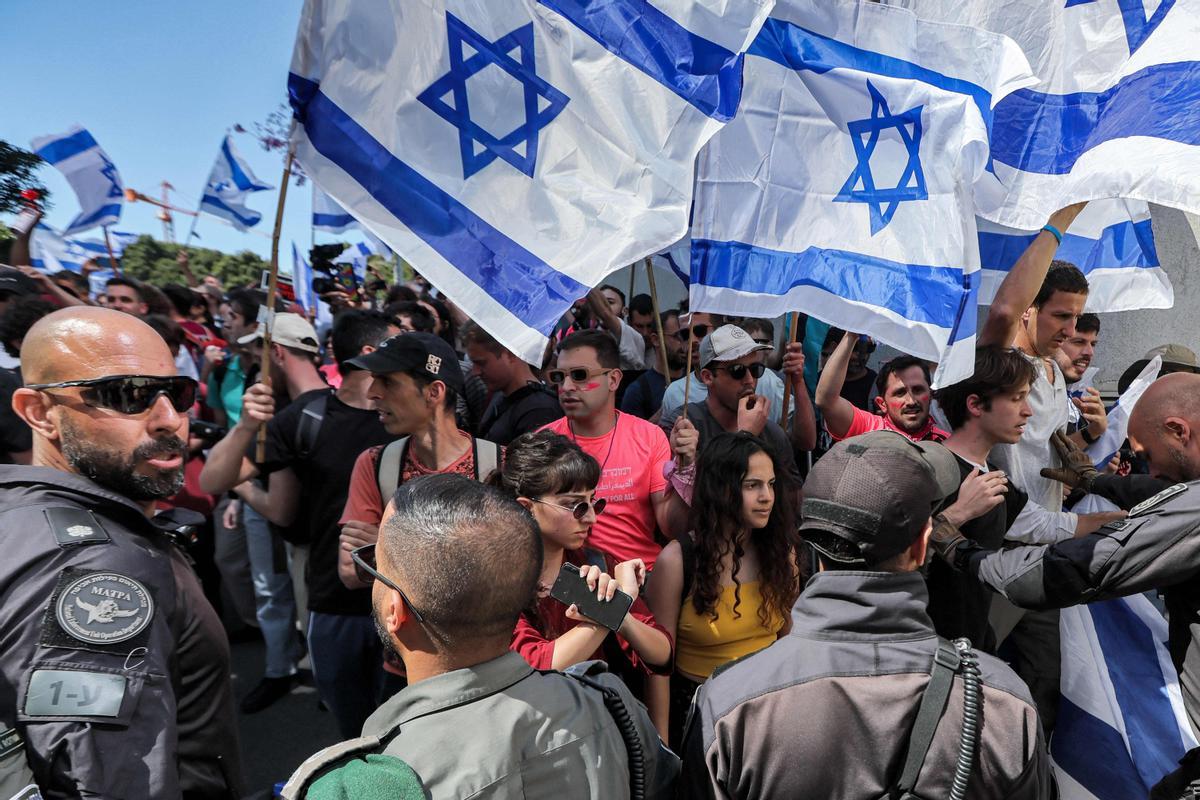 Protestas en Tel Aviv por la polémica reforma judicial del Gobierno de Netanyahu